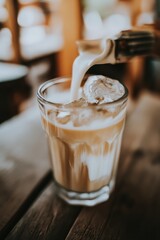 Creamy Iced Coffee Delight: A Moment of Refreshment