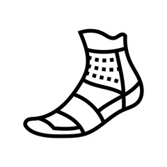 socks moisture wicking running accessories line icon vector illustration
