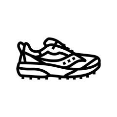 trail running shoes footwear tourism line icon vector illustration