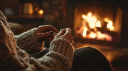 Cozy winter evening by the fireplace (1)