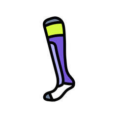 compression socks running accessories color icon vector illustration