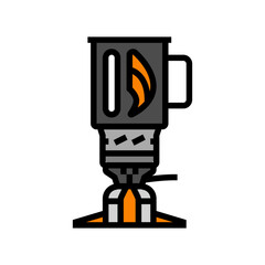 flame gas burner stove color icon vector illustration