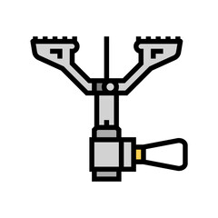 heat gas burner stove color icon vector illustration