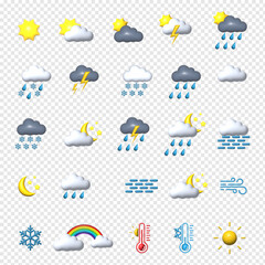 weather icons 3D set