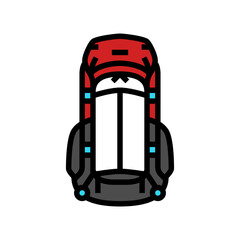 straps hiking backpack color icon vector illustration