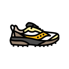 trail running shoes footwear tourism color icon vector illustration