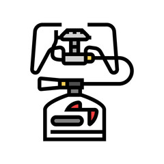 travel gas burner stove color icon vector illustration