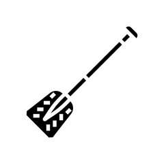 avalanche shovel snowboard glyph icon vector illustration