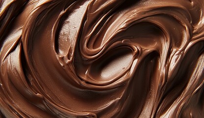 Chocolate spread swirls close-up