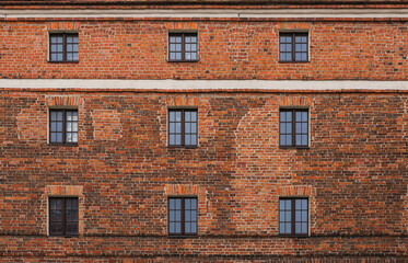 Detail of the building facade with windows