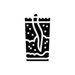spicy cocktail meal drink glyph icon vector illustration