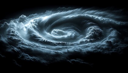 Dark swirling storm cloudscape