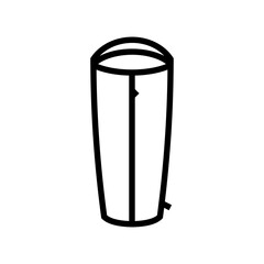 cocoon sleeping bag line icon vector illustration