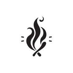 Wisp of smoke rising