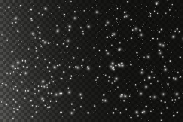 White dust light. Bokeh light glow lights background effect. Christmas background of sparkling dust Christmas glowing light bokeh light confetti lights and glitter texture overlay for your design.