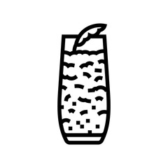 salad smoothie meal drink line icon vector illustration