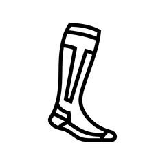 socks snowboard line icon vector illustration