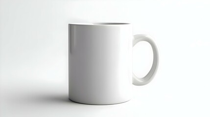 Fototapeta premium White mug cup mockup for your design isolated