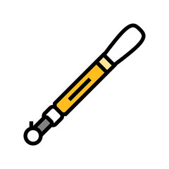 leash snowboard color icon vector illustration