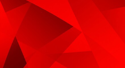 Obraz premium Intense Red Abstract Geometric Shapes Dynamic Composition. AI Generated