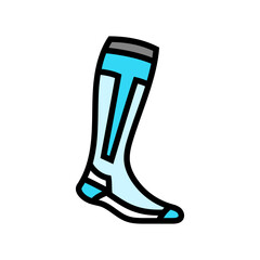 socks snowboard color icon vector illustration