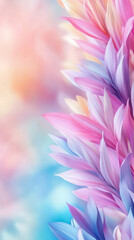 Fototapeta premium Pastel-hued leaves casting delicate shadows, generating serene visual texture with soft botanical elegance against muted, tranquil background