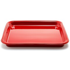 Plastic food tray, showcasing smooth surface and ample space for serving, ideal for food service or display The tray is isolated on white background