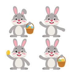 set of easter rabbits