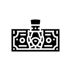 dollar bill uncle sam glyph icon vector illustration