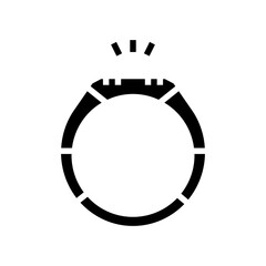 Naklejka premium fitness ring wearable fitness glyph icon vector illustration