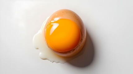 brown egg on white background