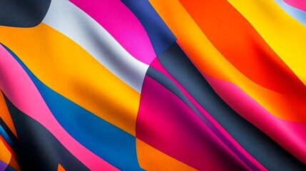 Obraz premium Dynamic stripe pattern in neon colors, bold contrast (2)