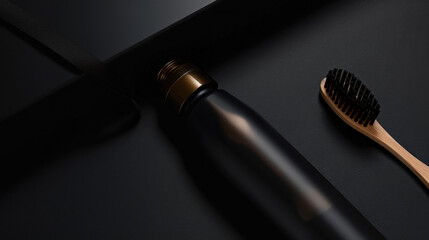Naklejka premium sleek black toothpaste dispenser