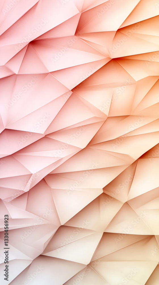 Poster Geometric pattern creating an interesting background with warm colors and polygonal shapes