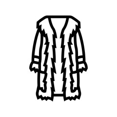 penny lane coat stylish clothes line icon vector illustration