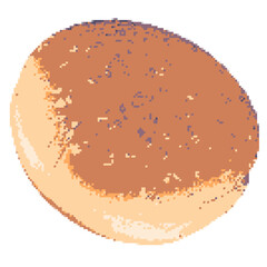 Hamburger bun pixel illustration