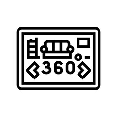 virtual tour augmented reality line icon vector illustration