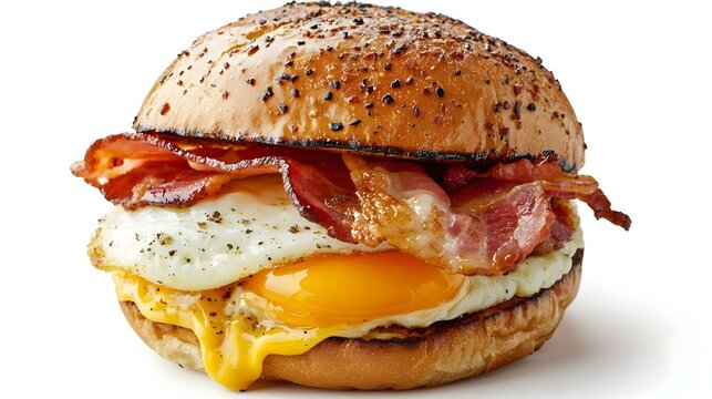 Egg Canadian Bacon and Cheese Breakfast Sandwich