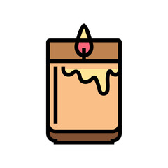 candle slow living color icon vector illustration