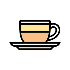 tea cup slow living color icon vector illustration