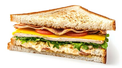 Royal sandwich isolated on white background