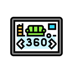 virtual tour augmented reality color icon vector illustration