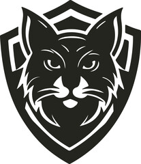 A playful and sleek cat vector design, featuring a minimalist silhouette with sharp lines and smooth curves, capturing the essence of a curious and agile feline.