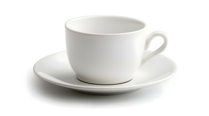 Obraz premium white coffee plate isolate on white background