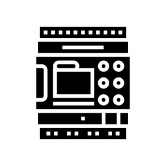 programmable logic controller glyph icon vector illustration