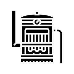steam powered pump industry glyph icon vector illustration