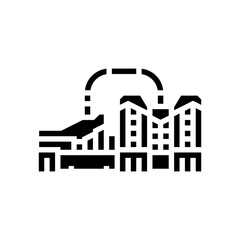 steam turbine industry glyph icon vector illustration