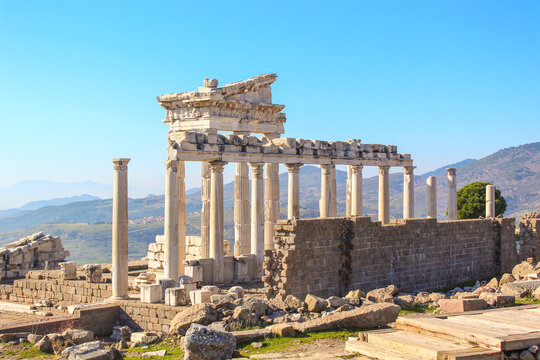 Ancient Roman ruins in Pergamum (Bergama) Turkiye