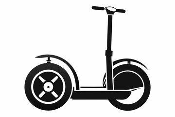 segway line art silhouette vector illustration