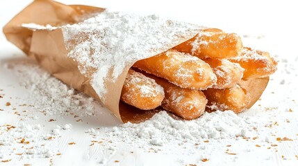 Close up of a churro a fried dough pastry
